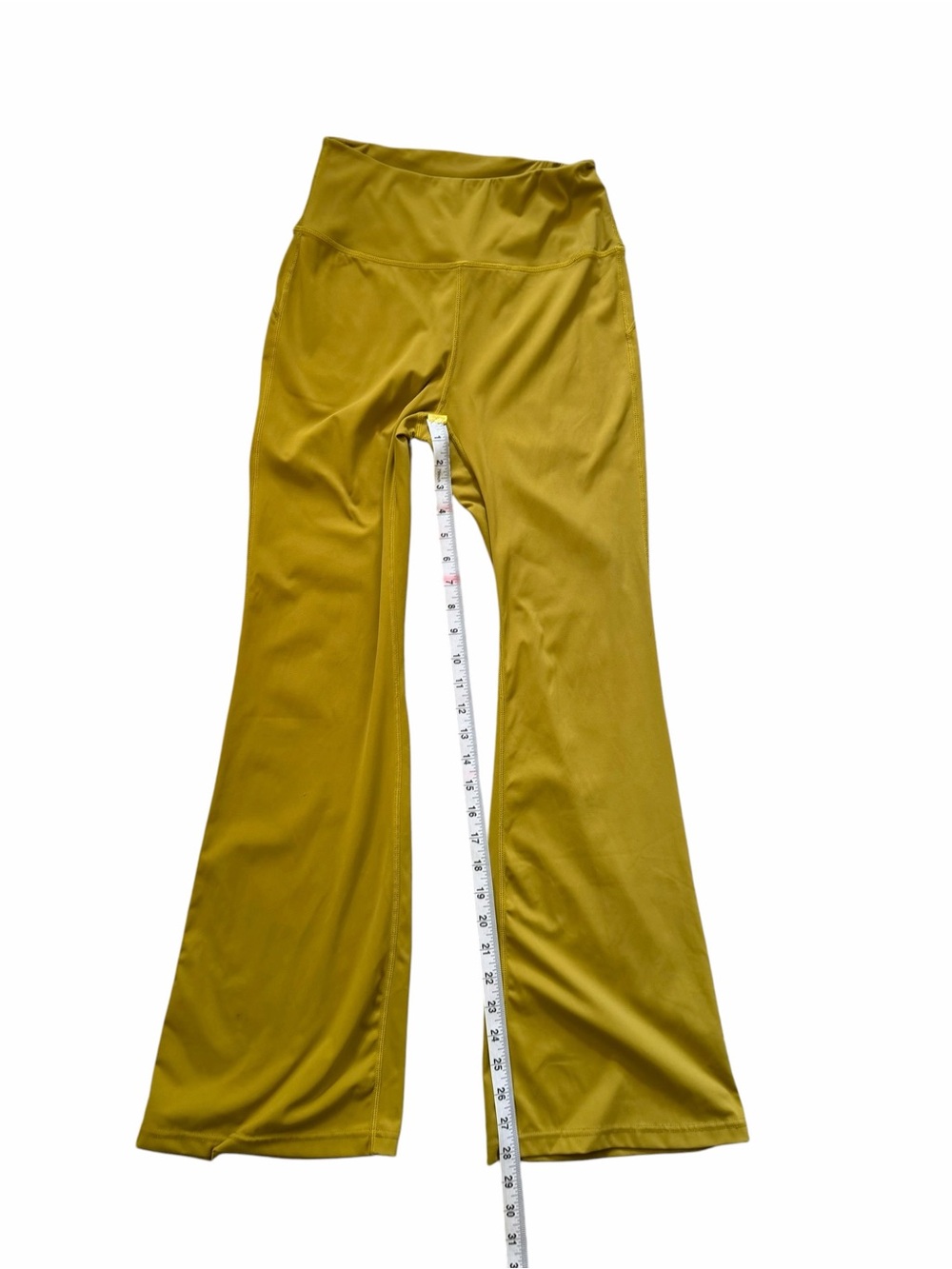 Lululemon Chartreuse Groove Super High-Rise Flare Pant Leggings size 8 - Picture 8 of 10